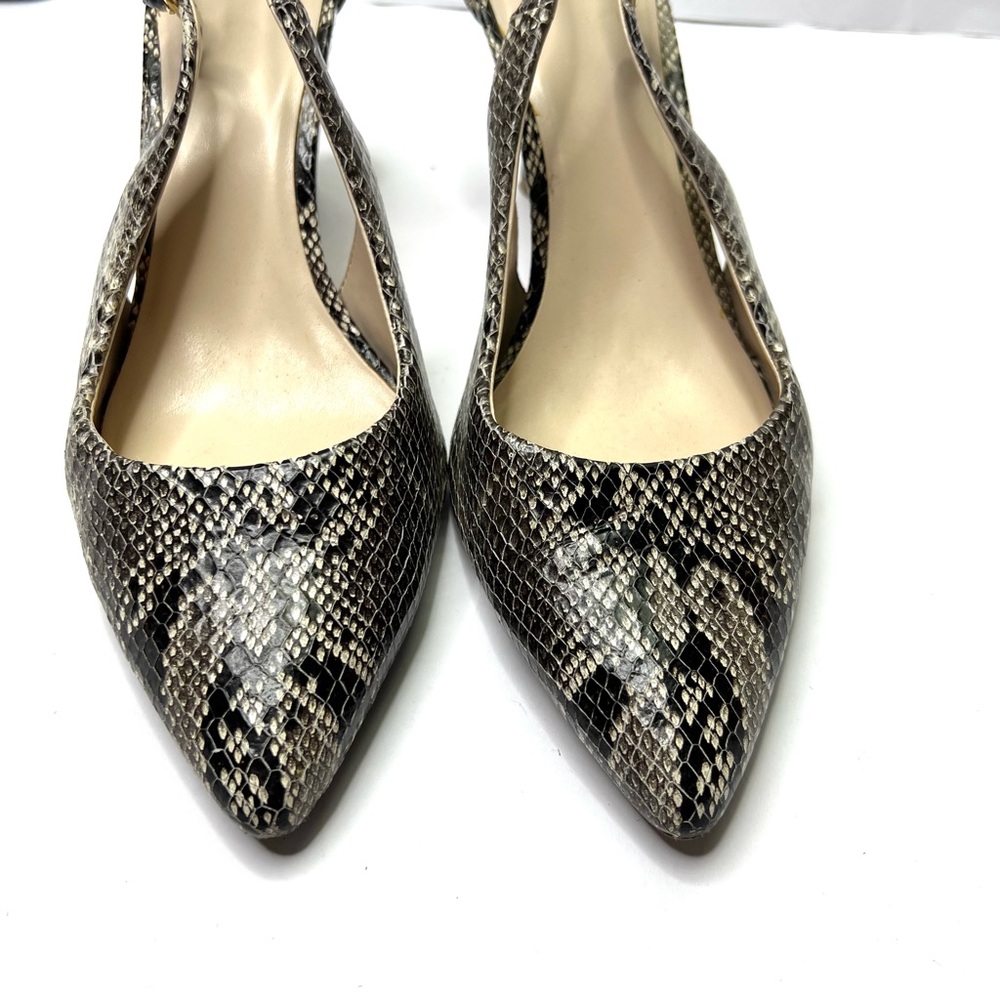 Cole Haan Snakeskin Heels Slingback Pumps Pointed Toe Classic Shoes Size 9 - Picture 8 of 15